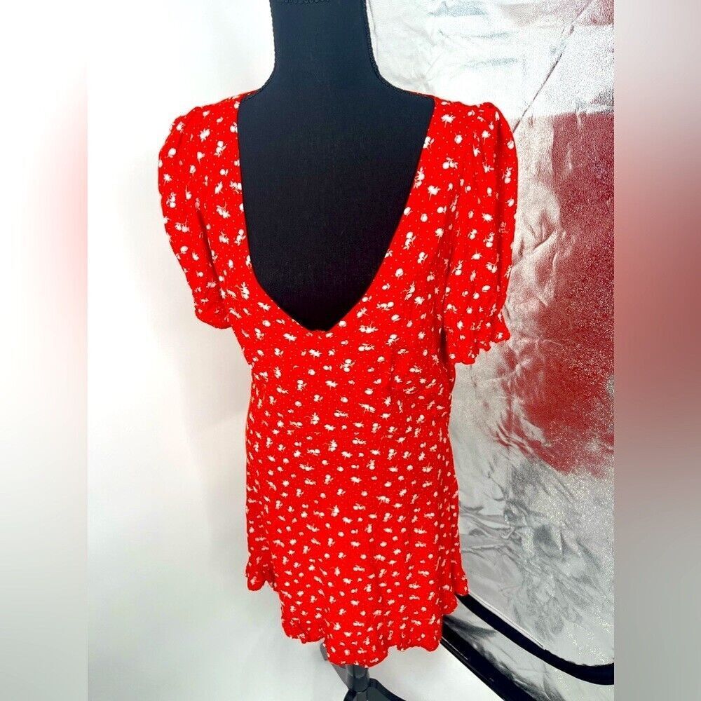 H&M sundress red and white size medium